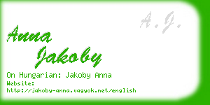 anna jakoby business card
